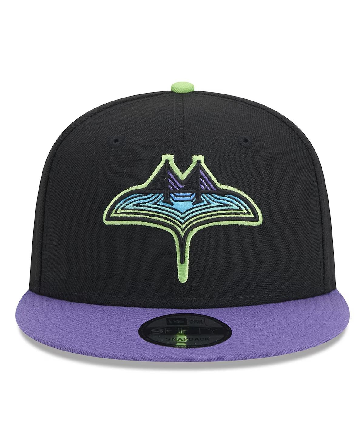 New Era Men's Black Tampa Bay Rays 2024 City Connect 9fifty Snapback Hat In Black