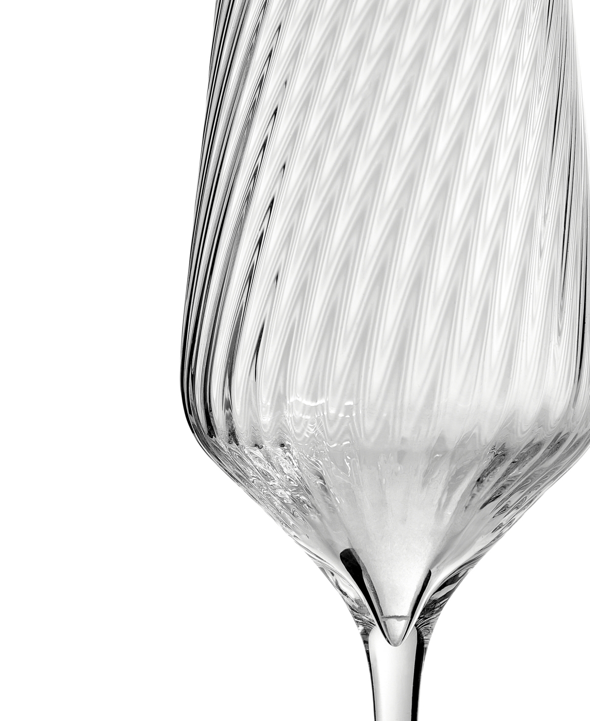 Vera Wang Wedgwood Swirl Flute Glass, Set Of 2 In Clear
