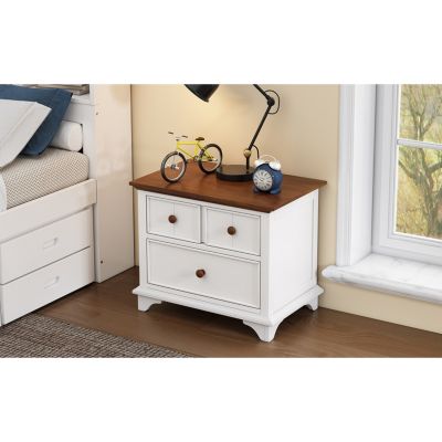 Streamdale Wooden Two-Drawer Nightstand for Kids' Room