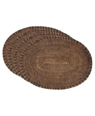 Woven Rattan Placemats Set of 4,14"x19"