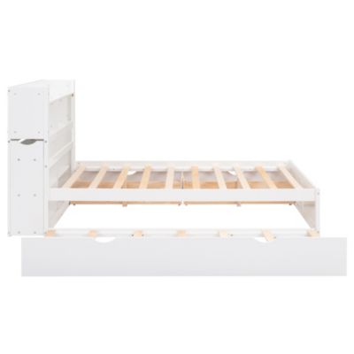 Espresso Platform Bed with Trundle and Drawers