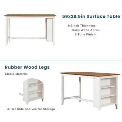 Streamdale Rustic Farmhouse 5-Piece Bar Table Set