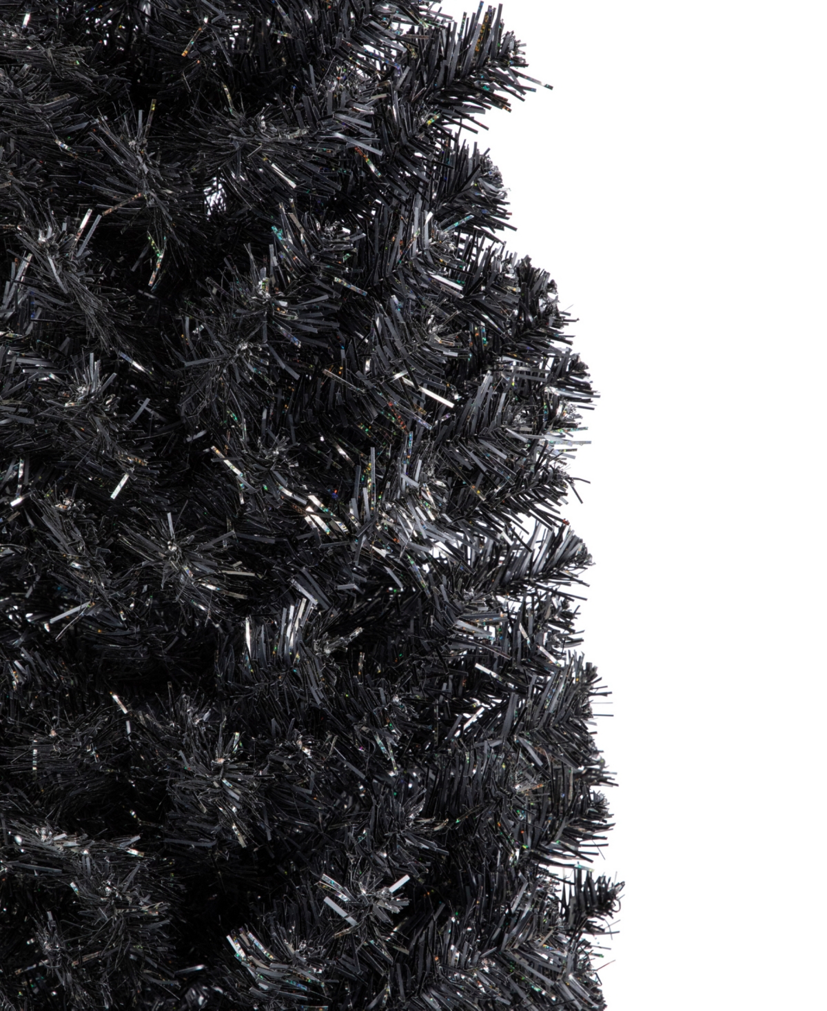 Northlight 6' Charcoal Brown Iridescent Slim Artificial Tinsel Halloween Tree Unlit In Brown