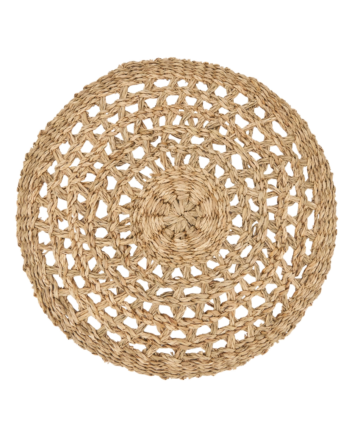 Saro Lifestyle Rustic Charm Seagrass Placemat Set Of 4,15"x15" In Coffee