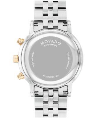 Men's Museum Classic Swiss Quartz Chrono Two Tone Stainless Steel and Light Yellow PVD Watch 42mm