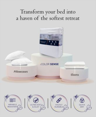 800 Thread Count Cotton Blend 4 Pc Sateen Sheet Set, Queen