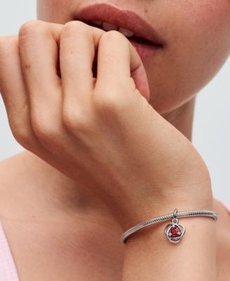 Sterling Silver Birthday Circle Stone Dangle Charm