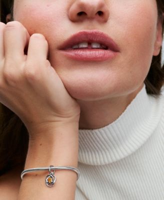 Sterling Silver Birthday Circle Stone Dangle Charm