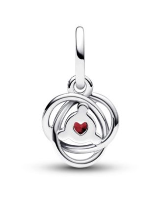 Sterling Silver Birthday Circle Stone Dangle Charm