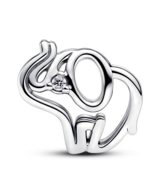 Sterling Silver Openwork Elephant Charm