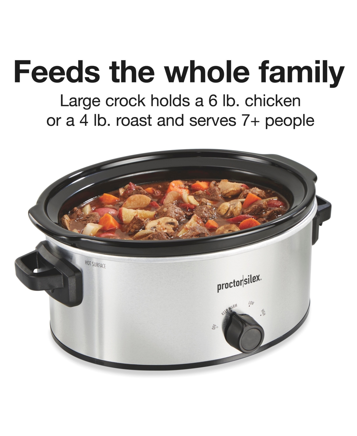 Proctor Silex 6 Quart Double-dish Slow Cooker In Silver