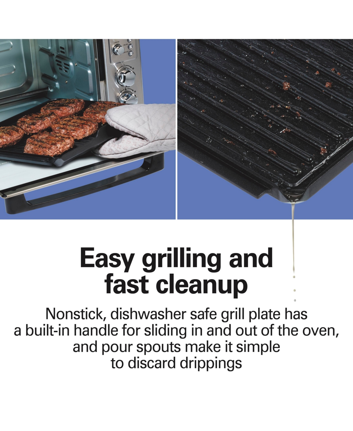 Hamilton Beach Sure-crisp Air Fry Grilling Oven In Stainless Steel