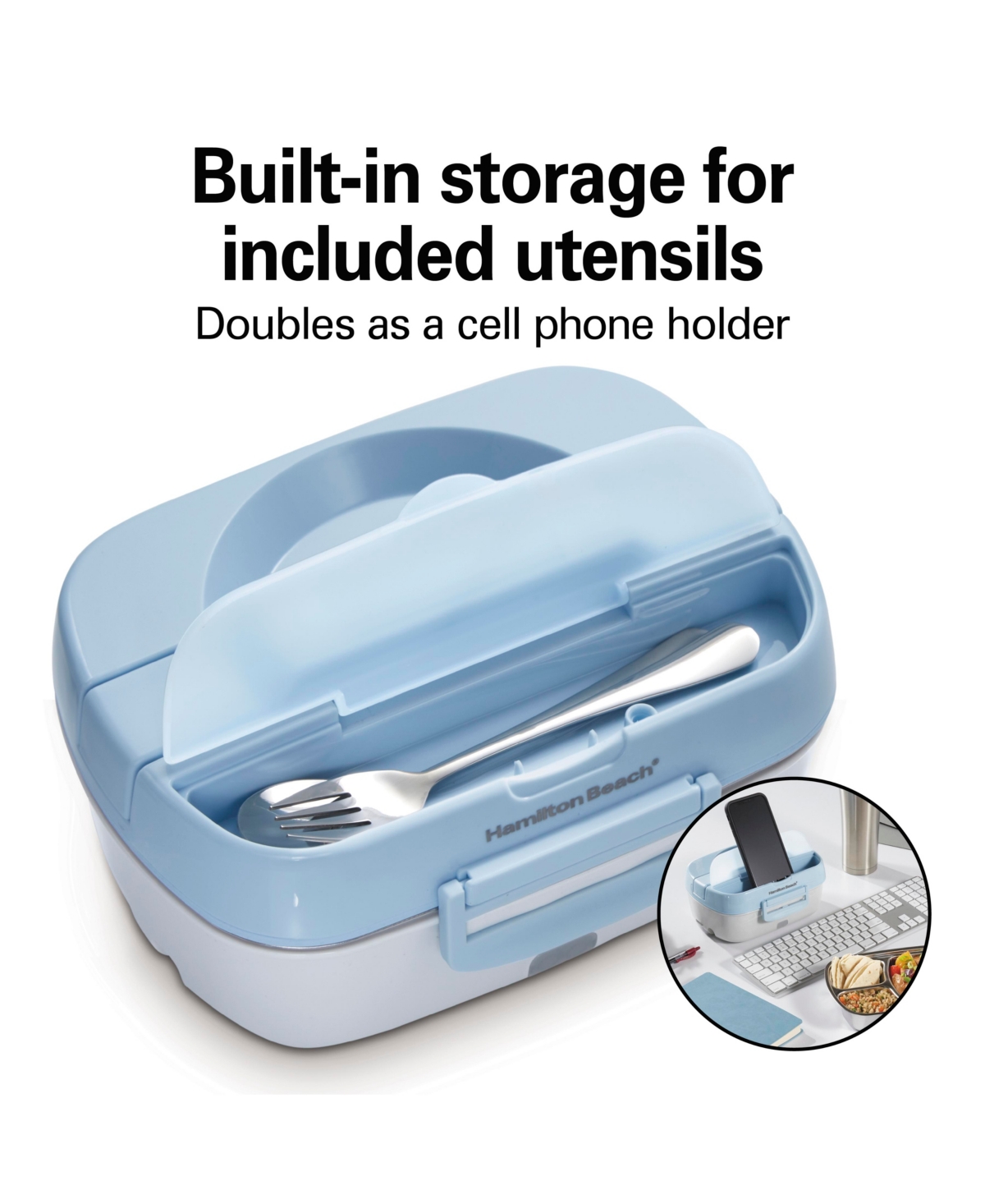 Shop Hamilton Beach Lunch Ân Go Portable Food Warmer In Blue
