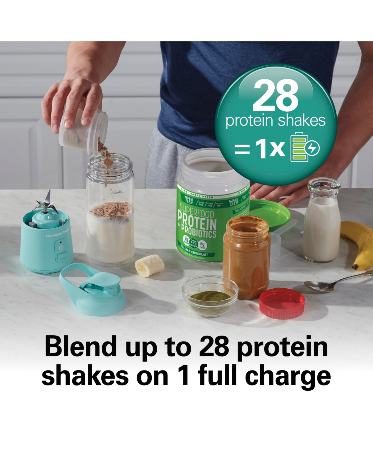 Hamilton Beach Blend Now Portable Cordless Blender In Green
