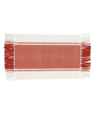 Tassel Trimmed Stripe Placemat Set of 4, 14"x20"
