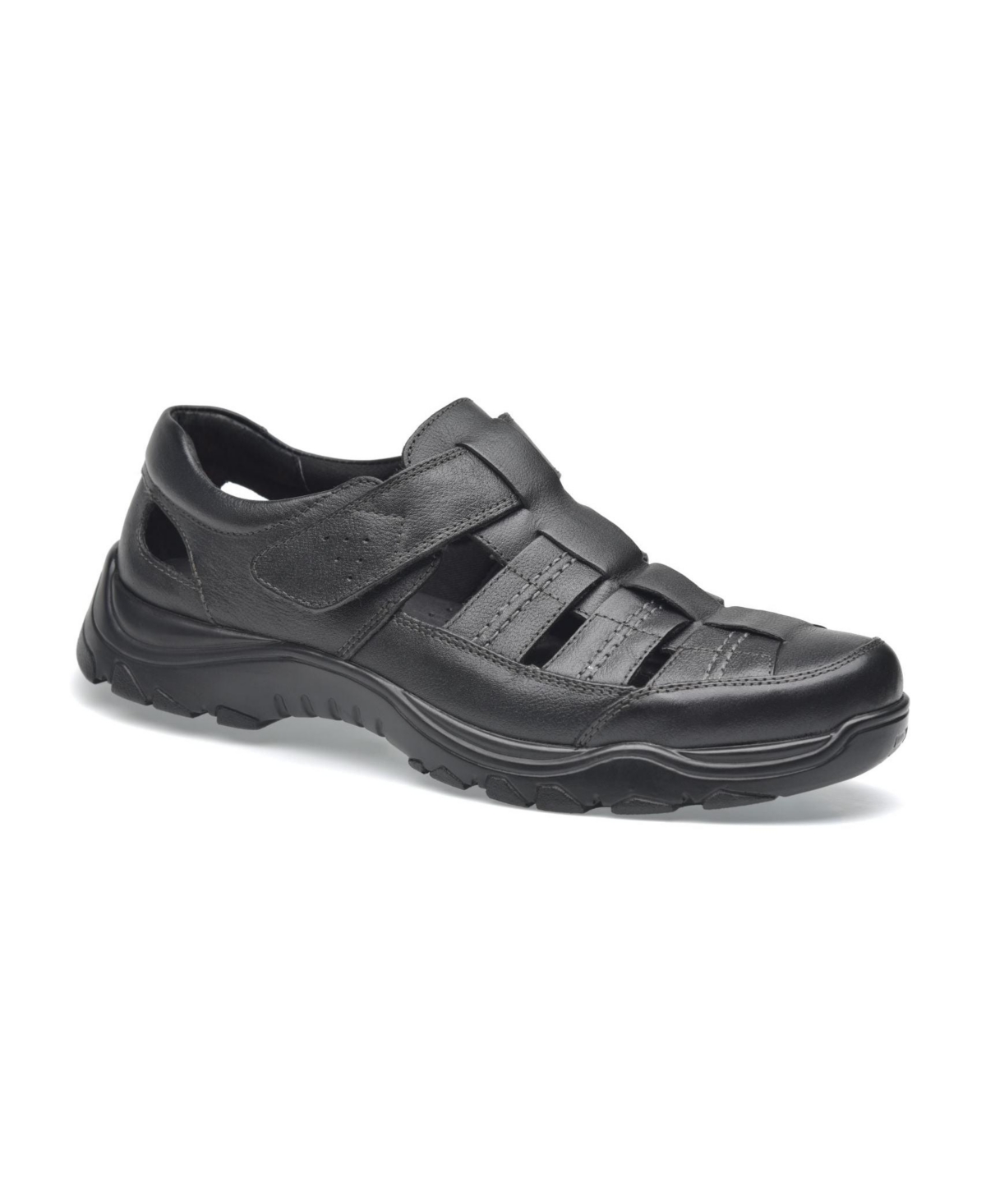 Men's Premium Comfort Leather Closed Toe Sandals John - Black