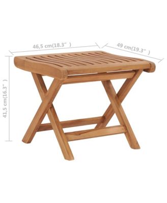 Footrest Teak wood Medium Foldable Rustic Outdoor Footrest
