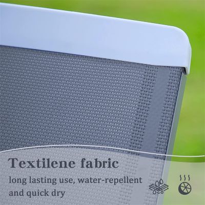  Adjustable Aluminum Patio Chaise Lounge Chair