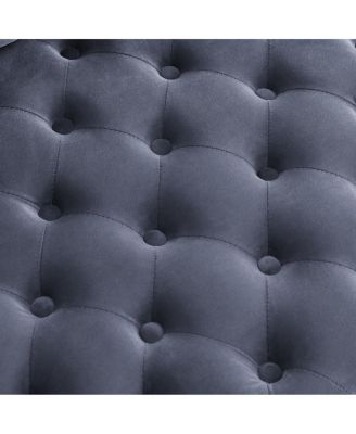 Swivel Chair with Velvet Upholstery and Pillows