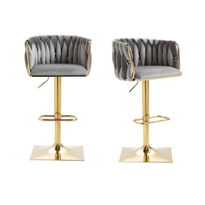 Vintage Bar Stools With Back And Footrest Counter Height Dining Chairs