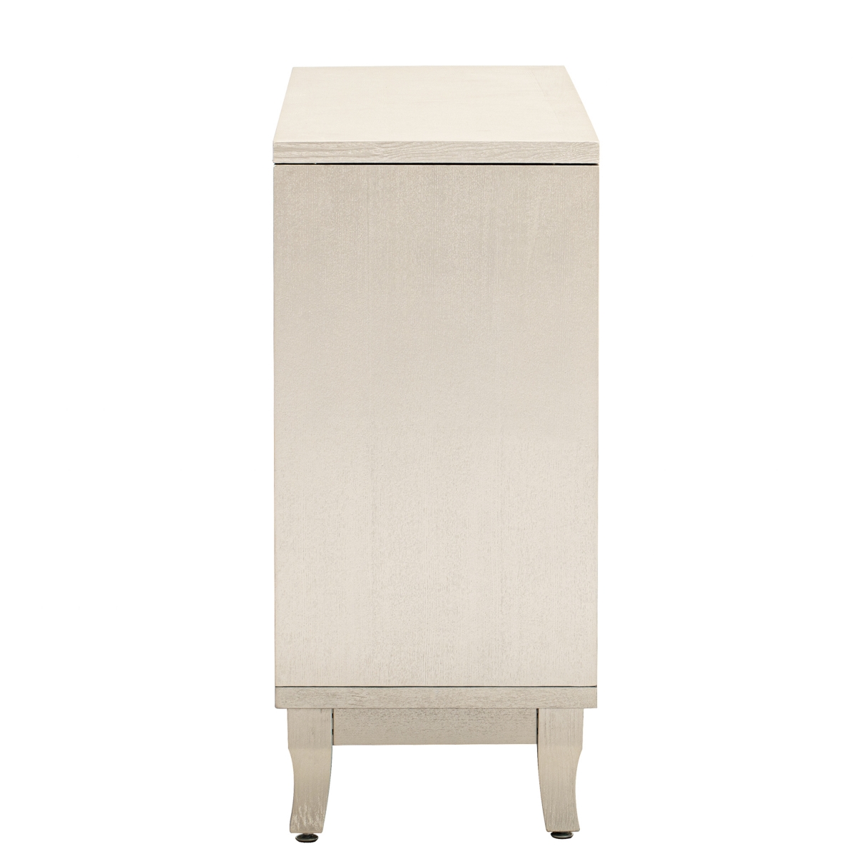 Streamdale Furniture Sideboard With Glass Doors, 3 Door Mirrored Buffet Cabinet With Silver Handle For Living Room