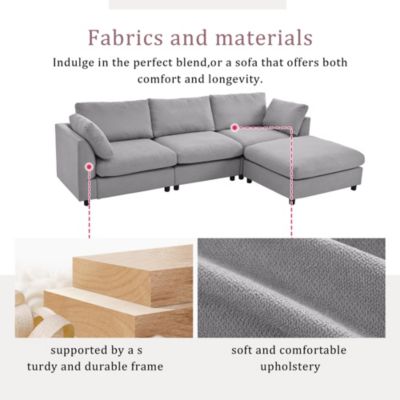 Convertible Sectional Sofa with Chaise