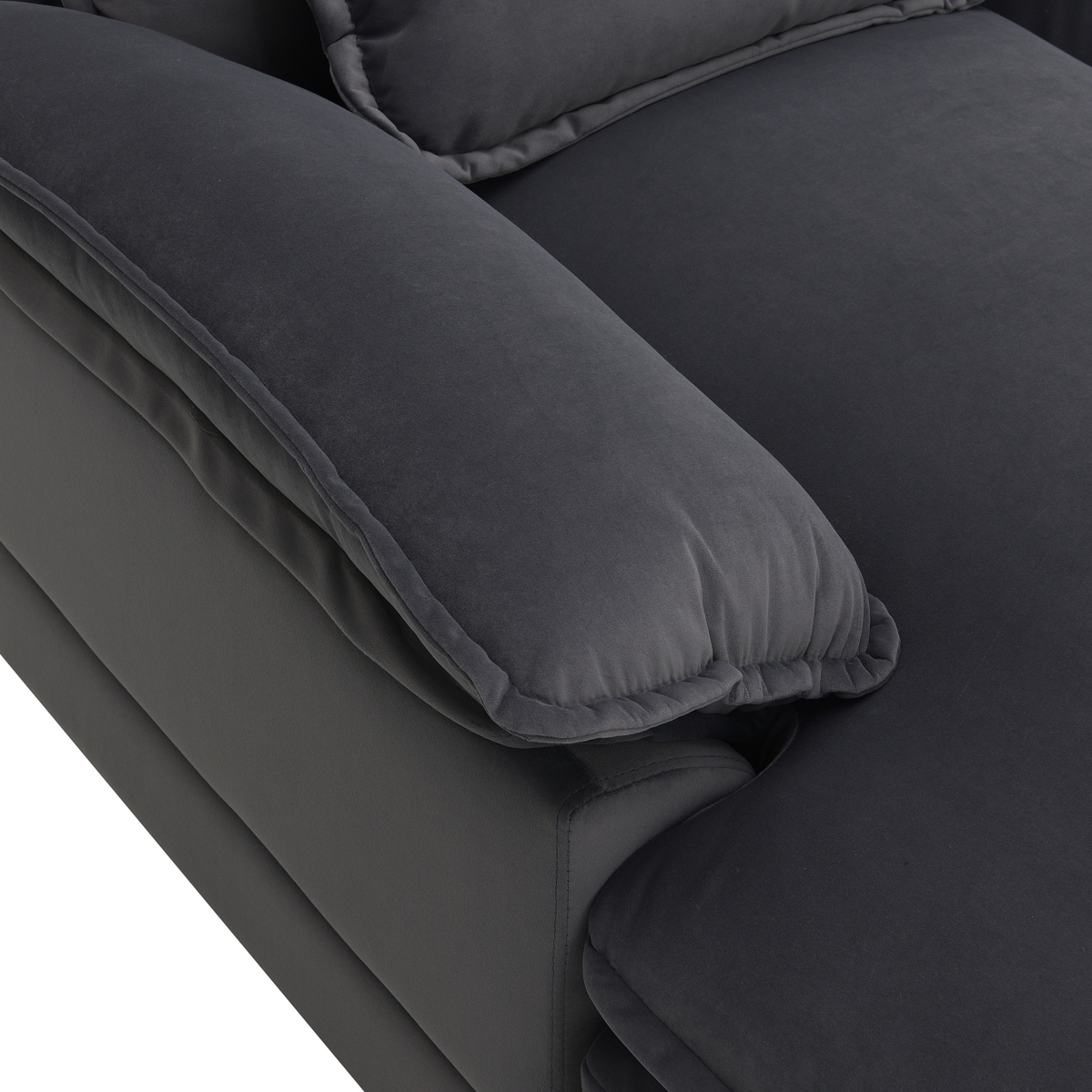 Streamdale Furniture 110" Modern U-Shaped Sectional Sofa With Sleeper Couch And Chaise Lounge