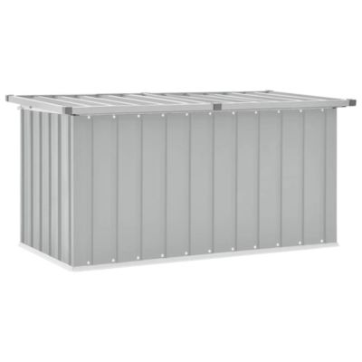 Storage Box Gray Galvanized Steel Medium Durable