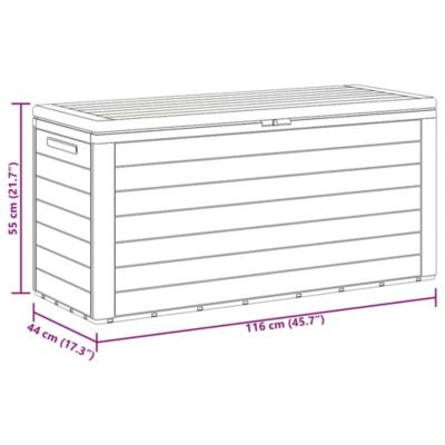 Patio Storage Box Anthracite 45.7&amp;quot;x17.3&amp;quot;x21.7&amp;quot;