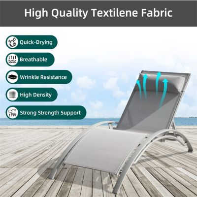 Streamdale Adjustable 3-Piece Outdoor Chaise Lounge Set