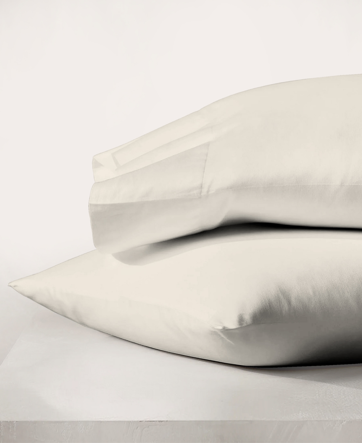 Purity Home Ultra-Light Cool Crisp 100% Cotton Percale Pillowcase Pair