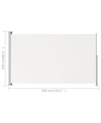 Patio Retractable Side Awning 86.6"x118.1" Cream
