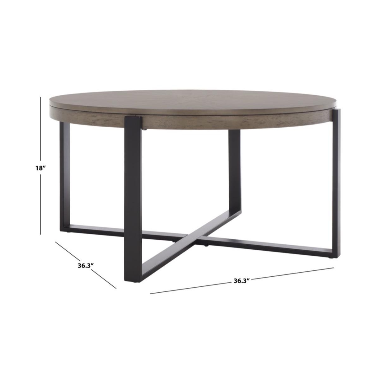 Safavieh Navya Round Coffee Table - black