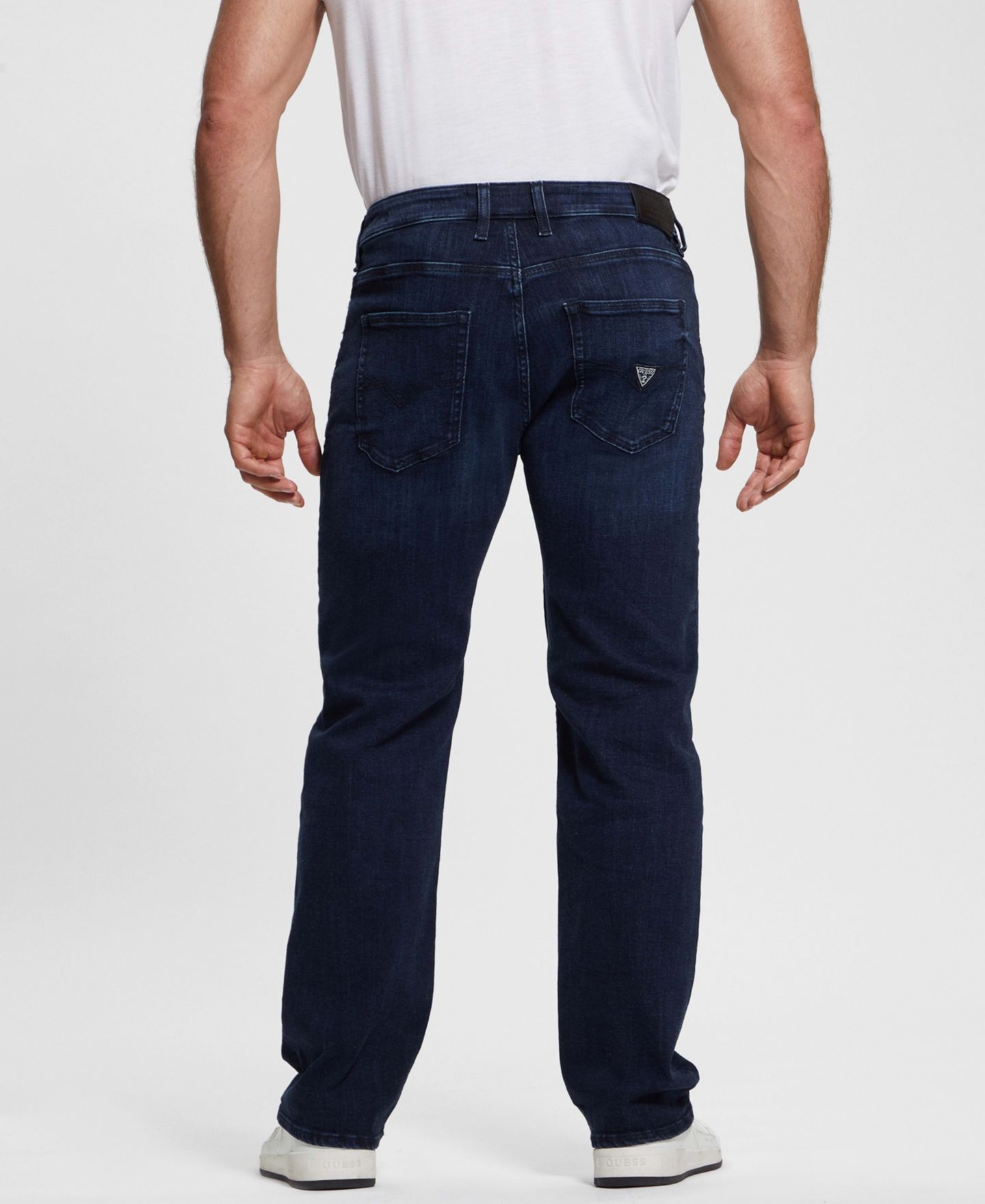 Мужские джинсы GUESS Dark Wash Regular Straight, цвет: Тёмная варка — фото 4