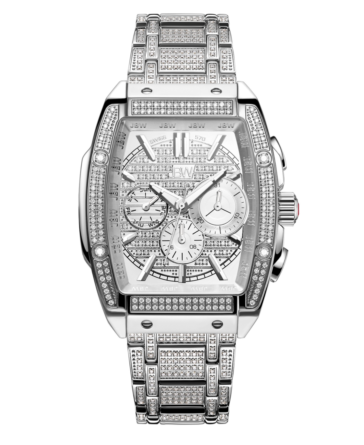 Men's Echelon Platinum Series Diamond (3 ct. t.w.) Stainless Steel Watch, 41Mm