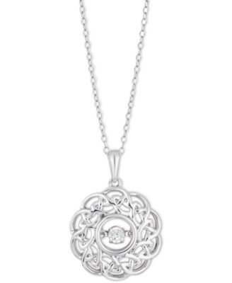 Disney Enchanted Vault - Diamond Accent Merida Pendant Necklace in Sterling Silver, 16" + 2" extender
