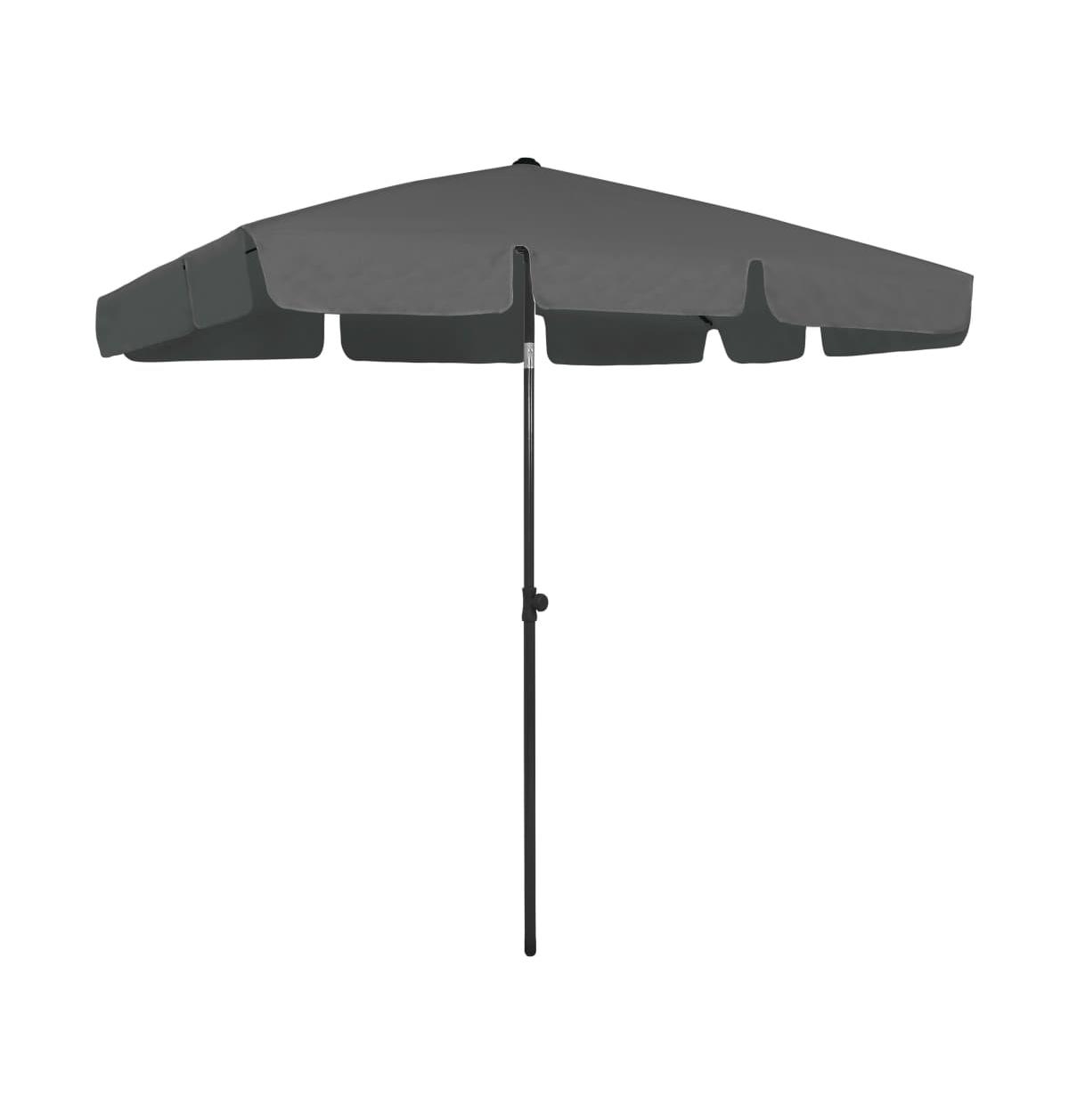 Beach Umbrella Anthracite 78.7"x49.2" - Dark Grey