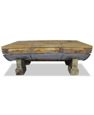 Coffee Table Mixed Recycled Wood 35.4"x19.7"x13.8"