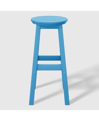 29" HDPE Outdoor Patio Round Bar Stool