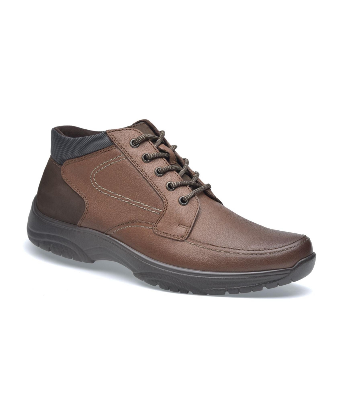 Men's Premium Comfort Leather Low Ankle Boots - Black