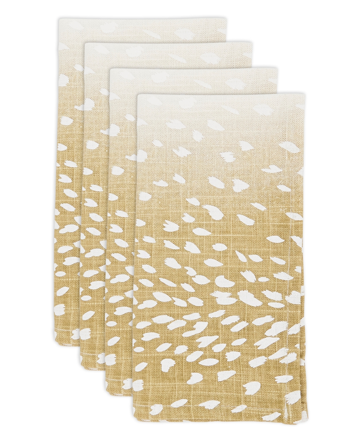 Saro Lifestyle Earthy Antelope Print Napkin Set Of 4, 20"x20" In Natural