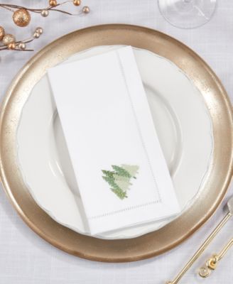 Pine Forest Embroidered Napkin Set of 6, 20"x20"