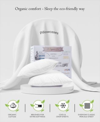 300 Thread Count Brushed Cotton Percale Pillowcase Pair, King