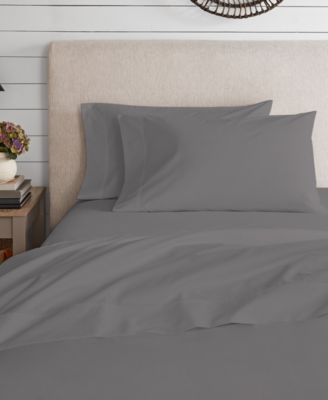 100% Organic Cotton Brushed Percale 4-Pc. Sheet Set, Twin