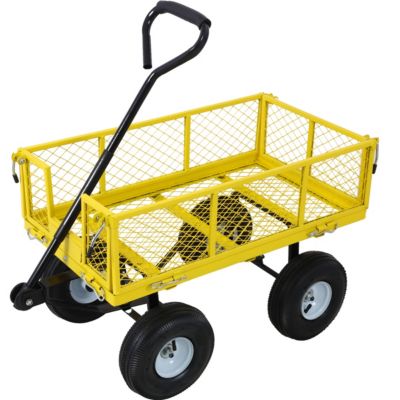 Streamdale Steel Garden Cart with Removable Sides, 3 Cu FT, 550 Lb