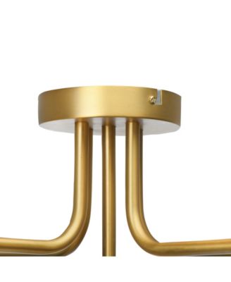 Storied Home Sputnik Flush Mount Opal Glass Ceiling Light Brushed Gold