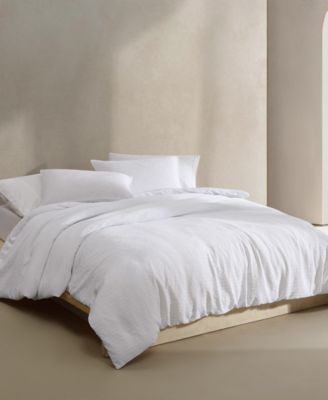CLOSEOUT! Seersucker 3 Piece Duvet Cover Set, Queen