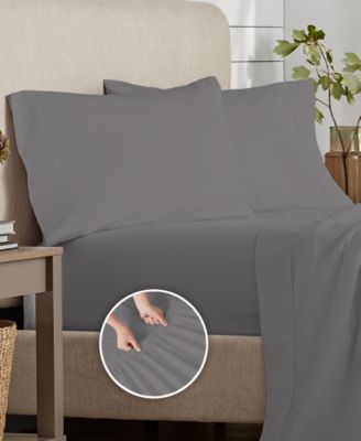 300 Thread Count Brushed Cotton Percale 4-Pc. Sheet Set, King