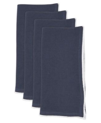 Stonewashed Stitch Border Table Napkins Set of 4,20"x20"