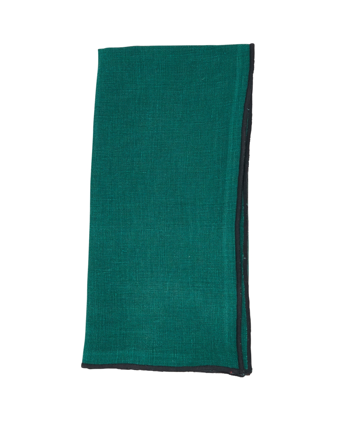 Saro Lifestyle Stonewashed Stitch Border Table Napkins Set Of 4,20"x20" In Jasper Green